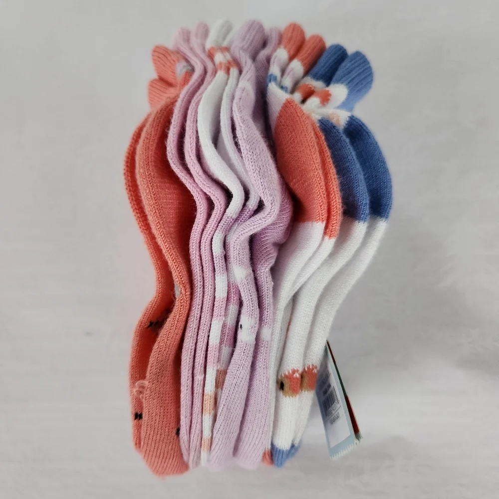 💕✨️NWT Cat & Jack girls ankle socks Small shoe size 5.5-8.5 pink white